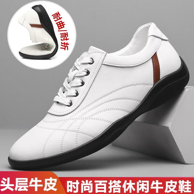 

2025 new sports and leisure shoes men s British leather non-slip single shoes comfortable soft sole men s casual leather shoes 44