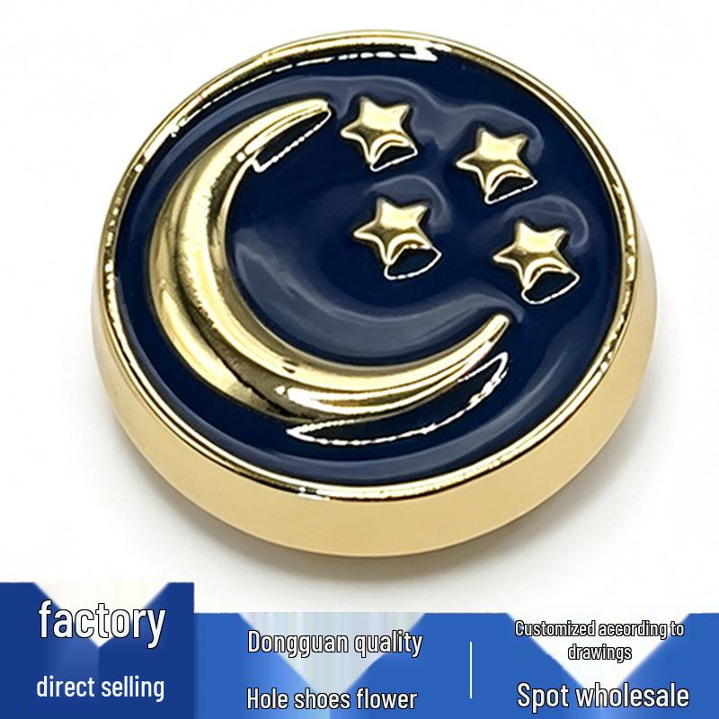 Metal Smile & Flower Shoe Charms for Crocs – Versatile and Cute Shoe Decorations & Buckles