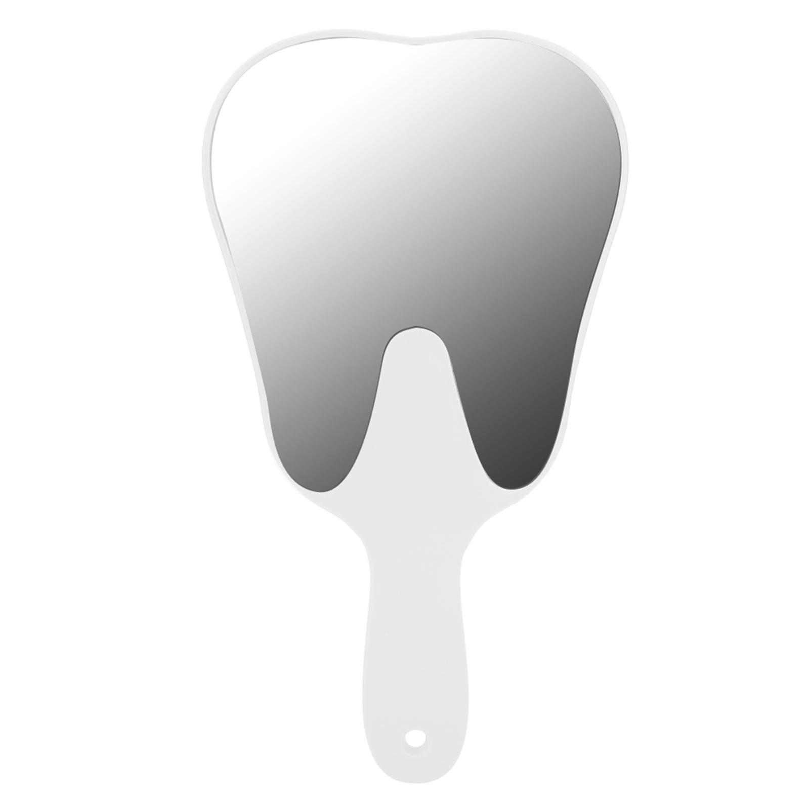 

Tooth Shaped Mirror Cute Handle Dental Mirror Hand Mirror Dental AccessoryWhite белый