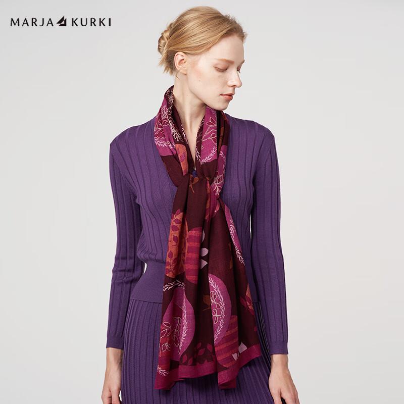 MARJA KURKI Moon's Radiance Printed Wool Scarf