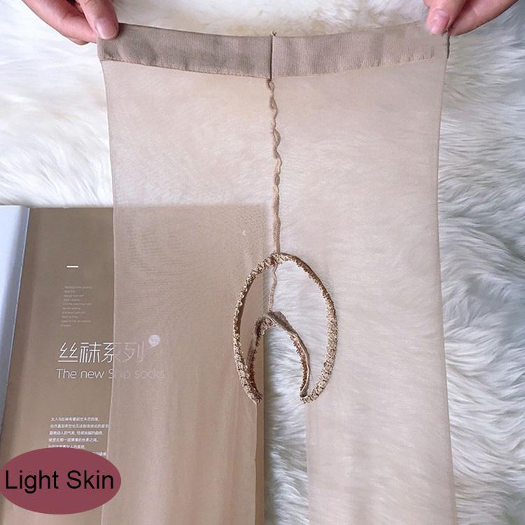 NEW Women  See Through Crotchless Pantyhose Ultrathin Transparent Open Crotch Tights Medias 1 Line Crotch Invisible Stockings