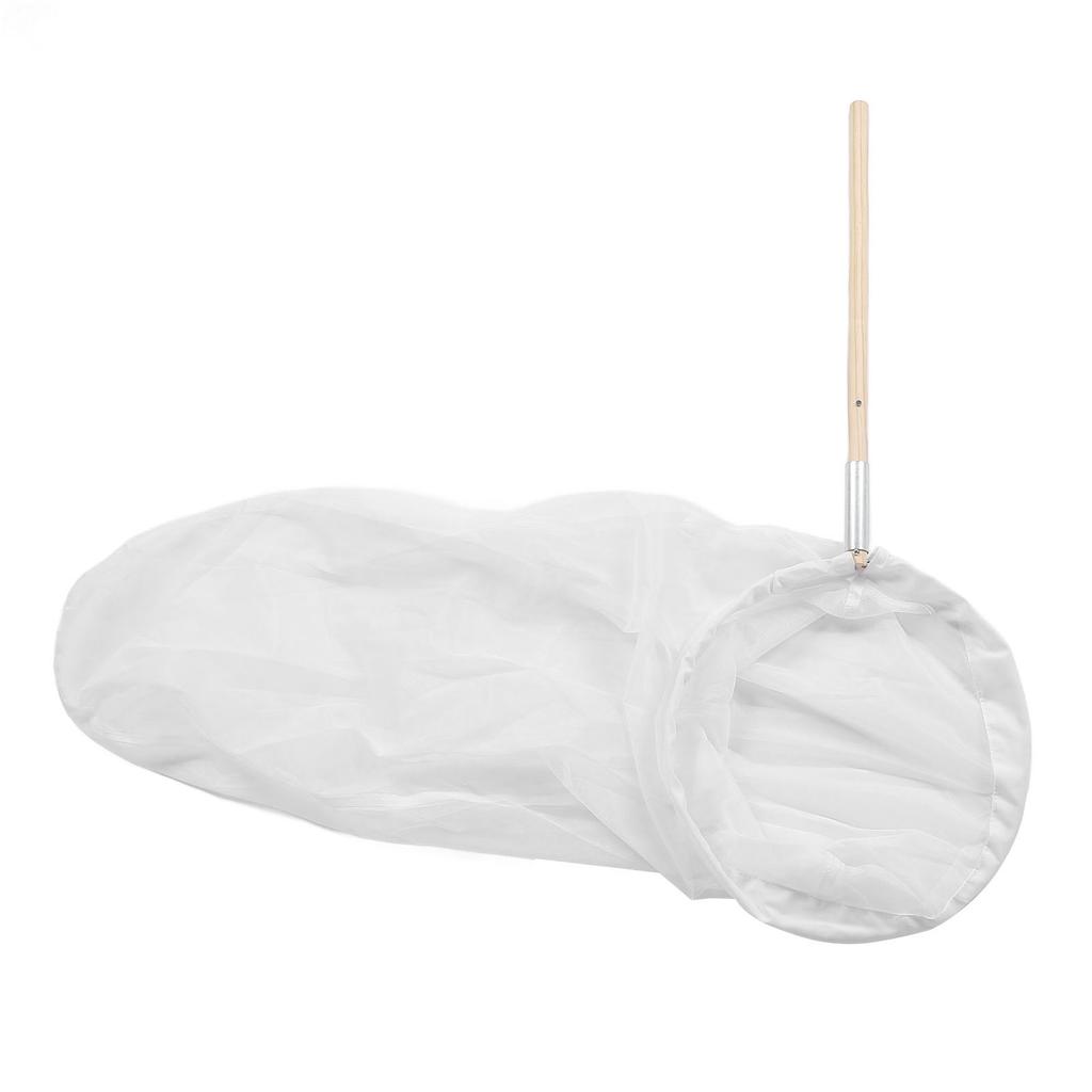 Kids Fly Catching Net with Wood Pole Handle Polyester Iron Scalewing Fly Net Nature Exploration Toy for Outdoor Playing