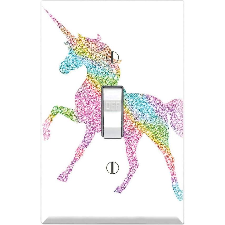 

Графические настенные пластины - Unicorn Candyland - Крышка настенной пластины с одним переключателем Duplex Outlet