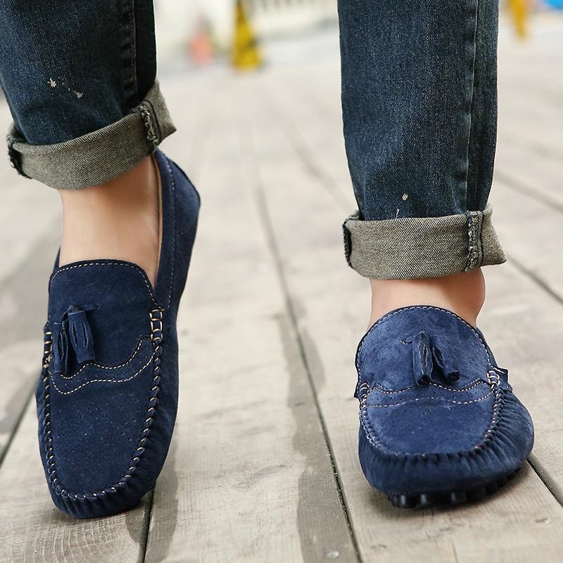 Ležérní boty pánské slip on mokasíny kožené boty pánské Móda 2024