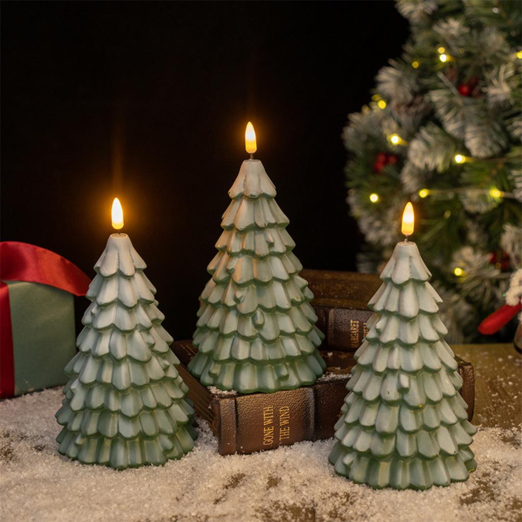 Christmas Vinyl Christmas Tree Night Light Bedroom Dormitory Bedside Ornaments Christmas Decoration Atmosphere Light Christmas Gift