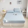 Japonské Jednoduché Elegantní Bavlněné Broušené Prostěradlo s Gumičkou Chránič Matrace Protiskluzový Ochranný Potah Tchajwanská Taška na Postel