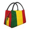 Jamaikanisches Reggae Rasta Löwe Jamaika Flagge Isolierte Lunchtasche Lebensmittelboxen Tragbarer Behälter Kühler Thermische Lunchbox Tragetasche