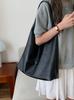 Large Capacity Women's Shoulder Bag Solid Colour Female Simple Underarm Bags Soft PU Leather Ladies Hasp Tote Purse Handbags