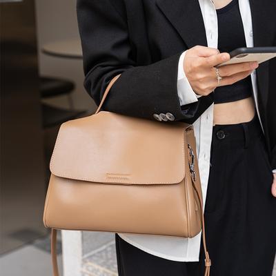 Genuine Leather Women's Bag Large Capacity Tote Bag New Cowhide Women's Bag Crossbody Bag Niche Design Commuter Shoulder Bag