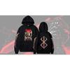 Japanese Anime Berserk Printed Hoodies Women Men Fleece Warm Streetwear Oversized Y2k Sweatshirts Hip Hop Pullover Tracksuit Female Male Clothing