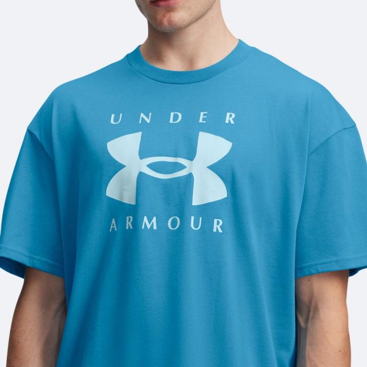 Under Armour Stylish Comfortable Simple Short Sleeve T-Shirt Men Tops Blue 1389146-452