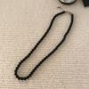 Bohemia Imitation Pearl Choker Necklace Long Black Pearls Necklace for Women