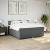 Maison Exclusive - Sommier à lattes de lit avec matelas Gris foncé 200x200cm Tissu