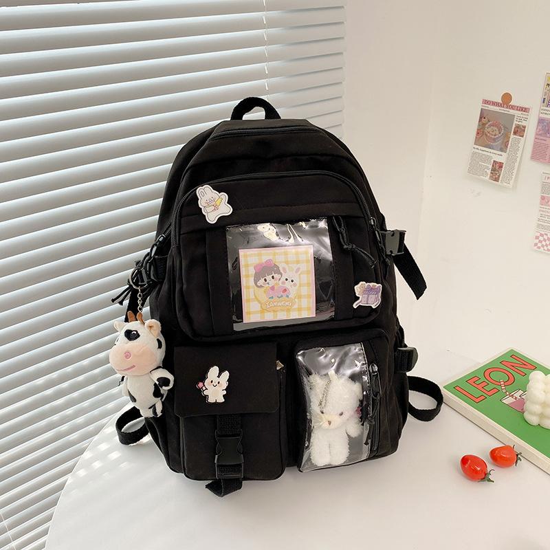 Cute Cartoon Girl Backpack, Girls' High-end Schoolbag, Instagram High Appearance Level Backpack, Lightweight Student Schoolbag