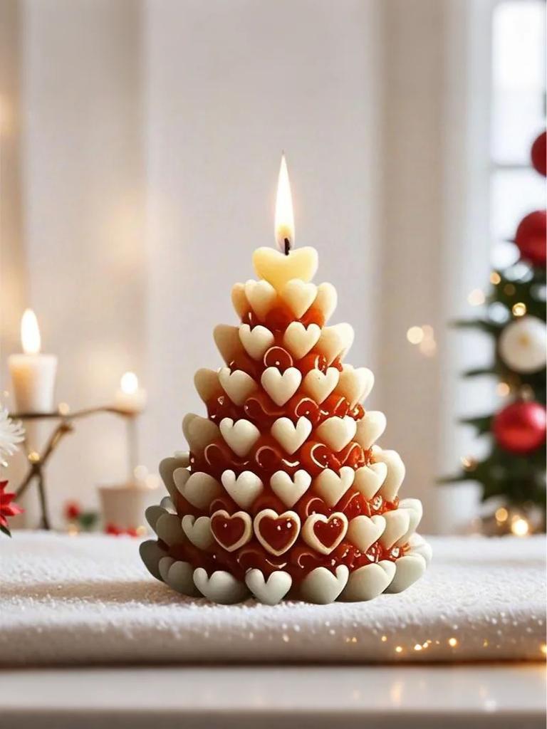 Creative 3D Christmas Tree Candles, Silicone Moulds, Modeling DIY Moulds, Cameo Modeling, Dipping Furnishings