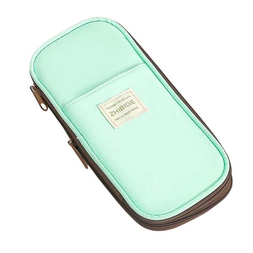 

Desktop Storage Large Capacity Pencil Bag Candy Color Stationery Storage Bag Student зелёный