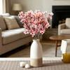 Artificial Peach Blossom Branches Decor No Withering Fake Flowers Silk Spring Faux Flowers Peach Bouquet for Home Living Room Bedroom