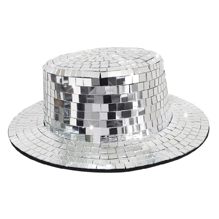

Nostalgic Styles Disco Ball Fisherman Hat with Reflective Mirror Creating Dynamic Light Show for Entertainment Event 1