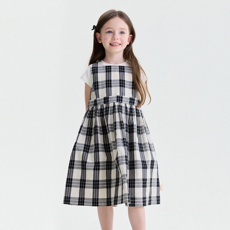 Girls' Sleeveless Plaid Princess Dress