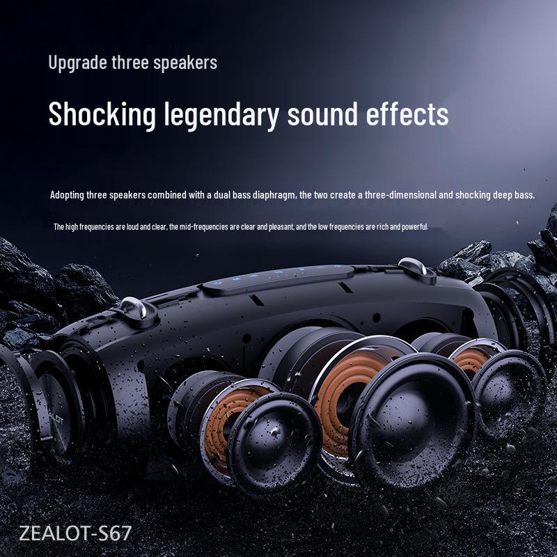Fanatic S67 60W Bluetooth Outdoor Portable Speaker with Subwoofer