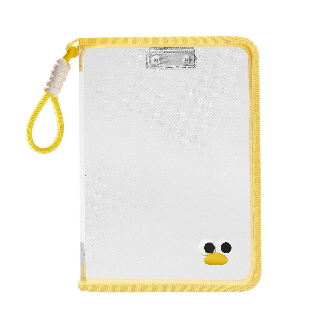 Macaron Transparent A4 Zippered File Bag - Large Capacity, Durable, Waterproof Student Storage