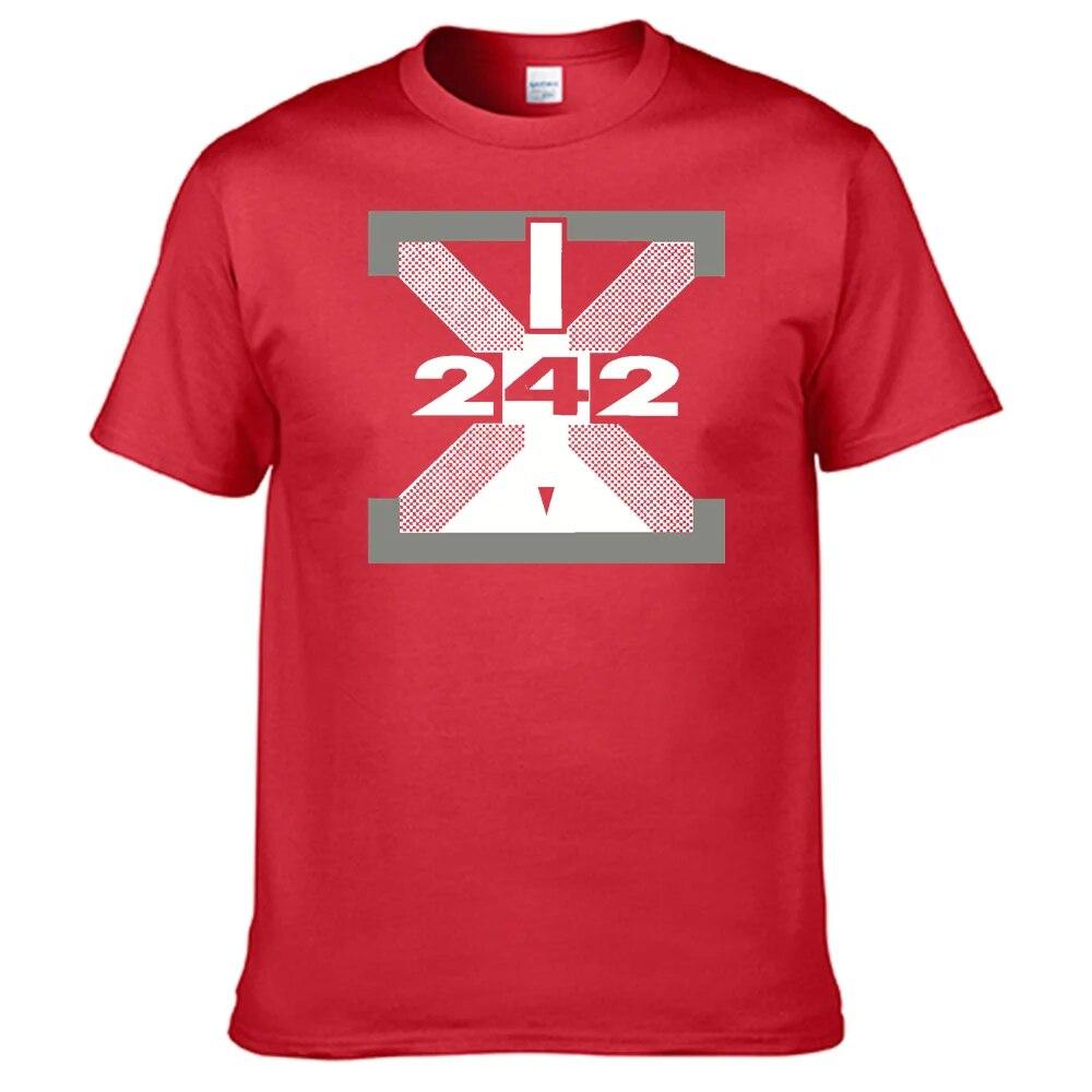 Přední 242 Tričko Unisex 100% bavlna Unisex Dámská košile Nejprodávanější N012
