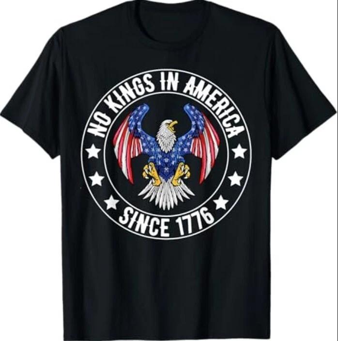 No Kings In America Since 1776 We The People USA FLAG T-Shirt XL