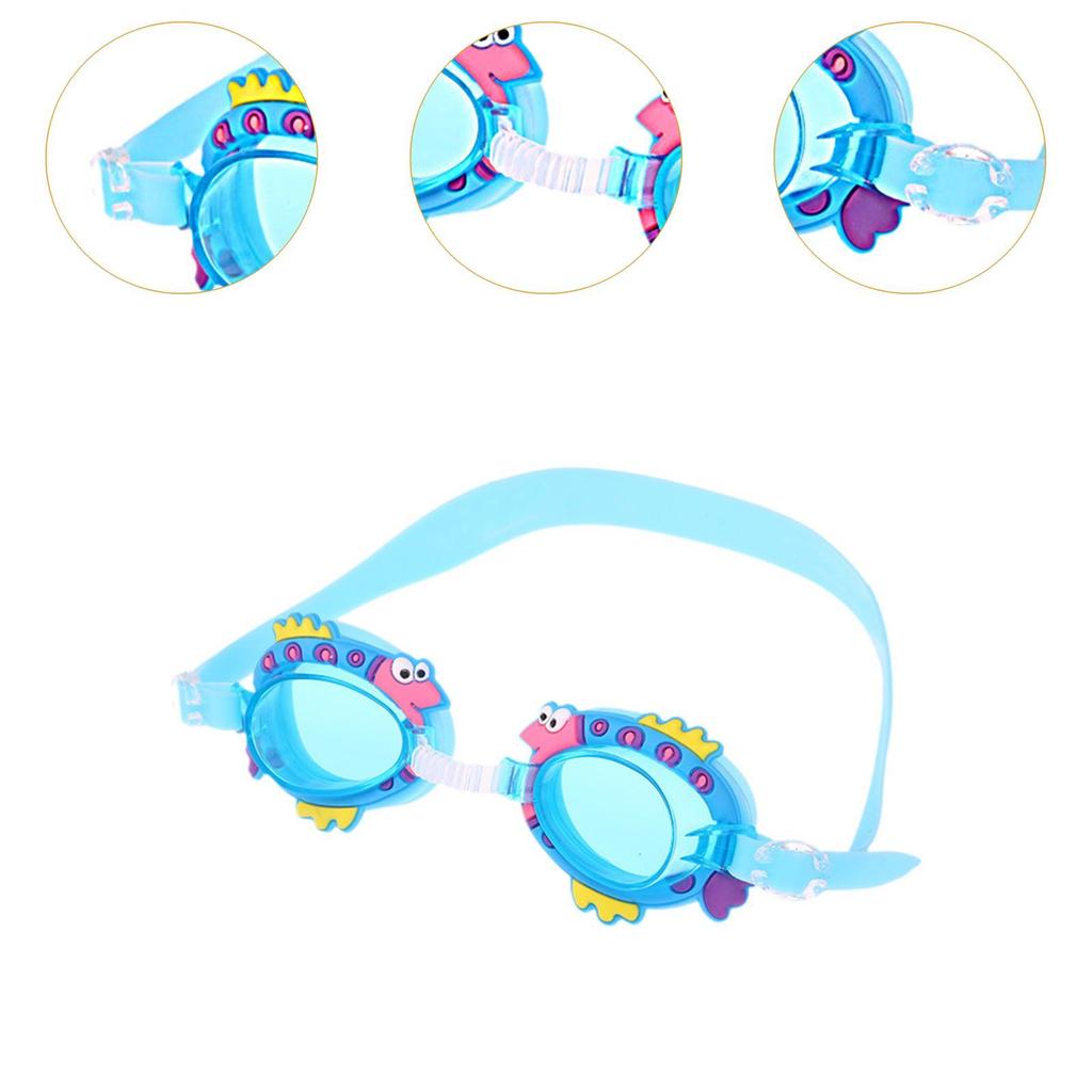 Kids Swim Goggles Adjustable Silicone Strap Leakproof Cartoon Portable Swimming Glasses for Babies Party Beach Swimming Outdoor