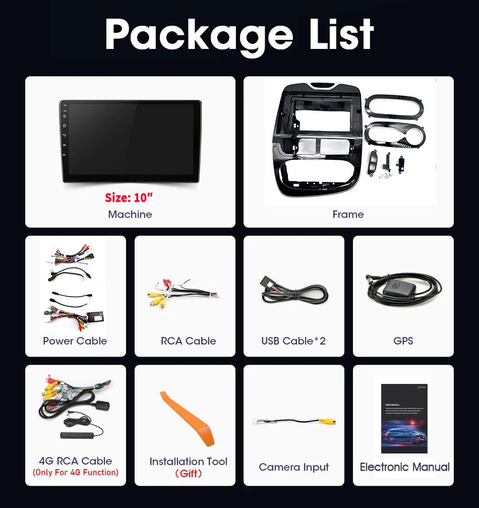 For Renault Clio 4 BH98 KH98 2012-2016 Car Stereo Unit Multimedia Radio GPS Wireless Carplay 2 Din Android Screen