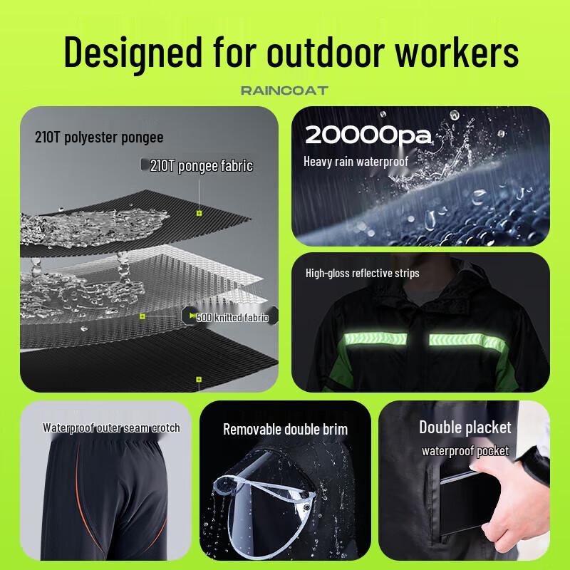 Motorcycle Two-Piece Rain Suit