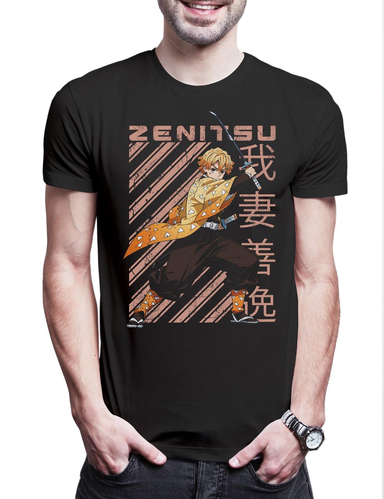 Мужская футболка Zenitsu Katana Мужские Женские Футболки Топ Демон Камадо Незуко Аниме Убийца Зеницу Танджиро S