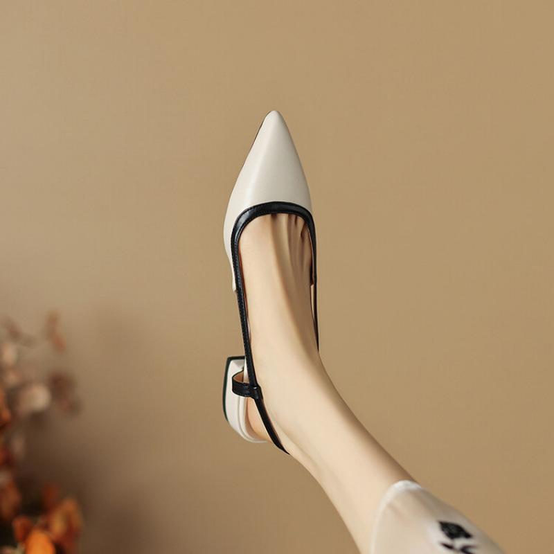 

Summer women s bag head sandals casual color matching pointed head pedal empty large size shoes women s shoes new flat sandals 39