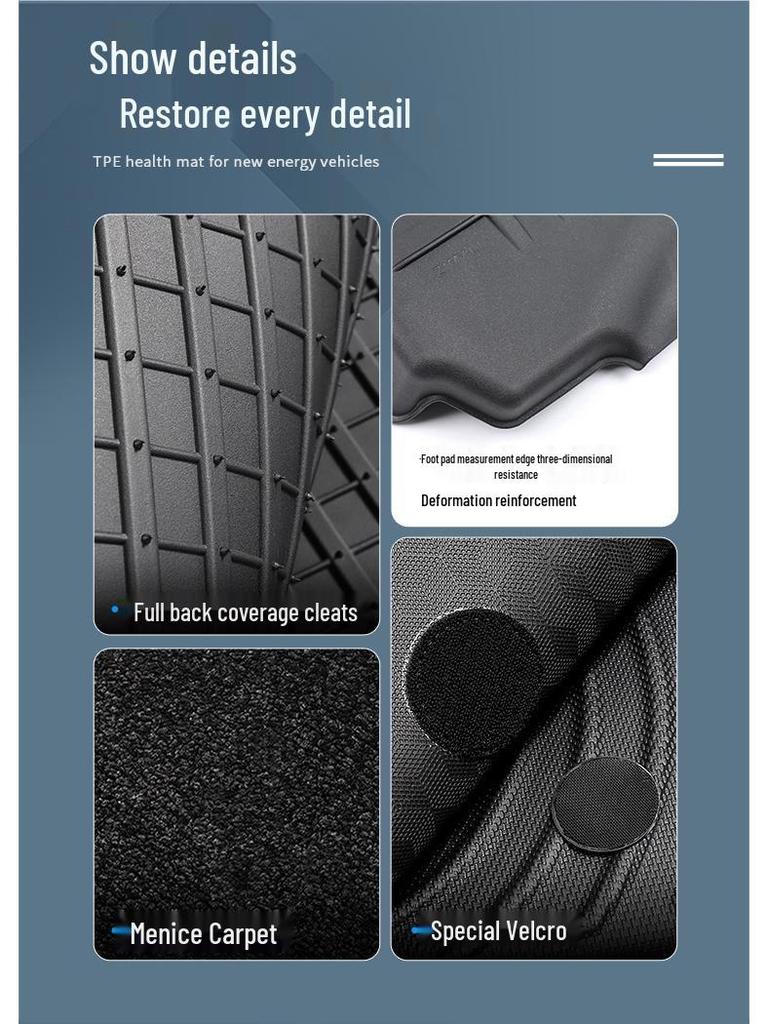 23 Tesla Model 3/Y Right-Hand Drive All-Weather TPE Floor Mats