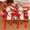 Braid Hair Children Wig Headband Tassel Hanfu Hair Sticks All-match Red Bow Hairband  Baby