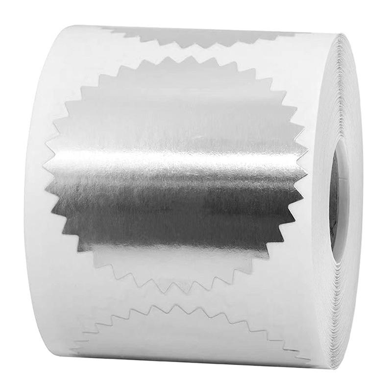 250Pcs/Roll 4.5Cm/1.77In Multi-Color Gear Steel Seal Certificate Gift Box Packaging Embossed Seal Sticker