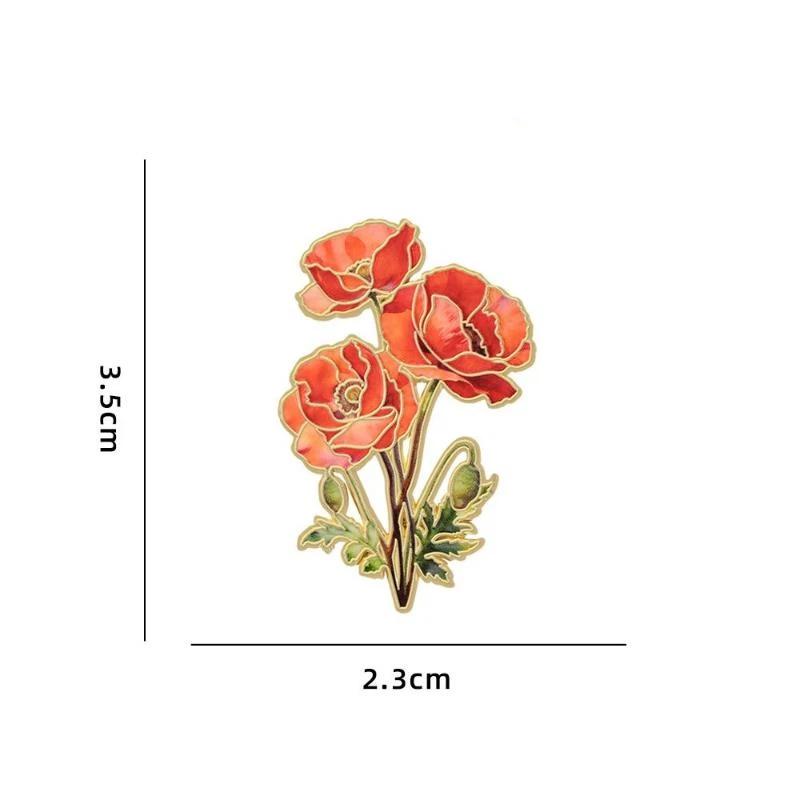 Elegant Botanical Enamel Flower Pins Assorted Plant Lapel Brooches Nature Badges For Womens  Jewelry Accessories