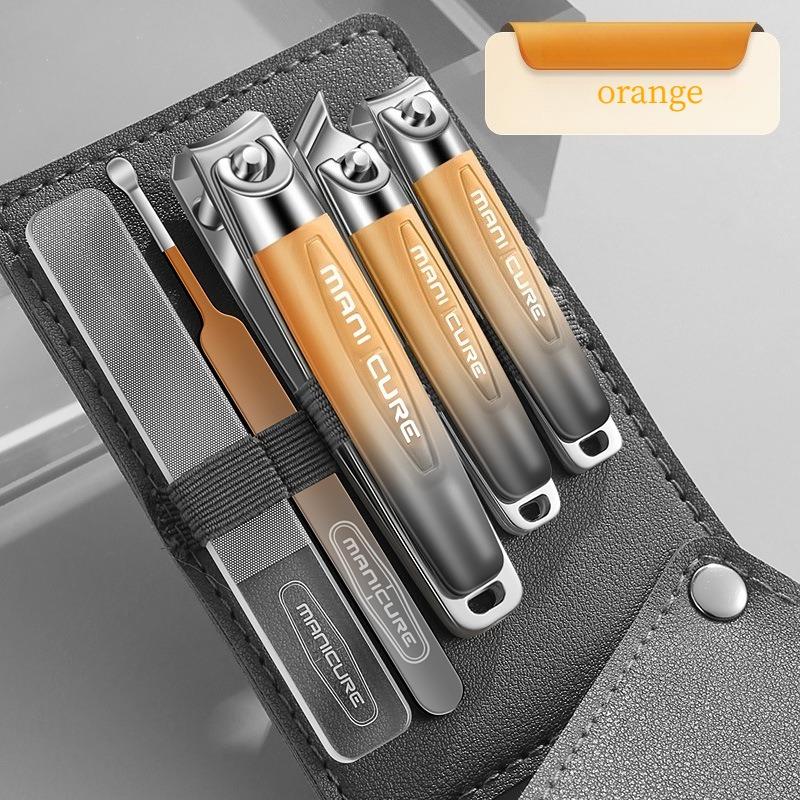 

1SET (5 pieces)Stainless steel dead skin scissors nail art tools nail clippers nail clippers wholesale nail clippers set box оранжевый
