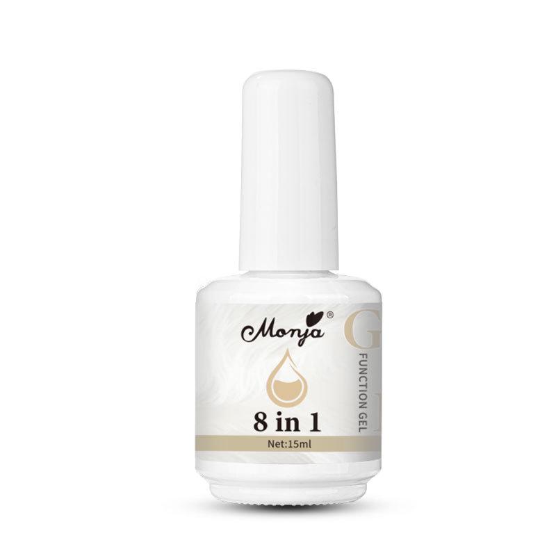 Eight-in-One UV Self-Leveling Nail Art Base & Builder Gel with Ombre Top Coat