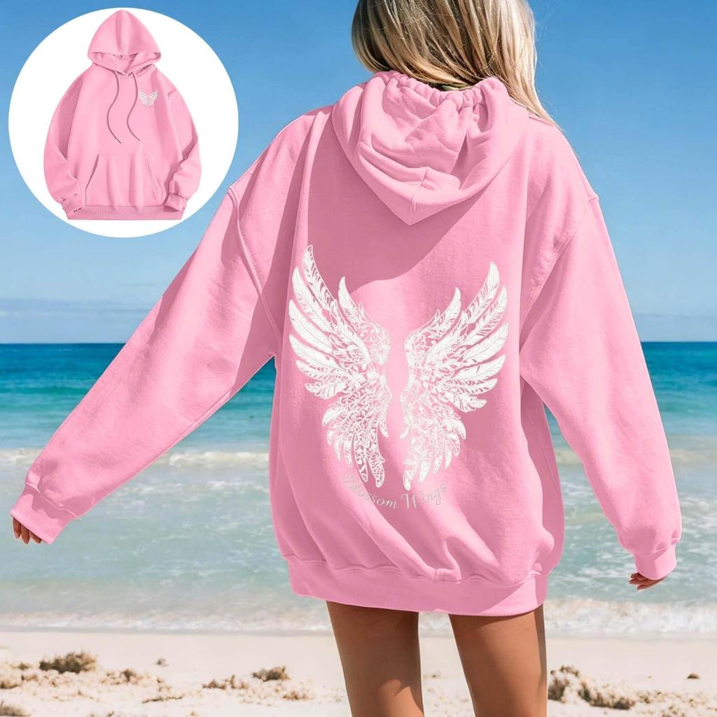 Comfortable Unisex Casual Long Sleeve Hooded Sweatshirt with Print for Men and Women