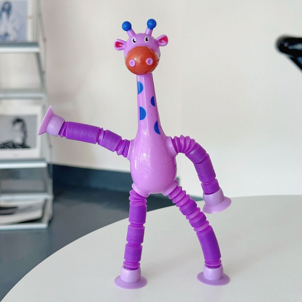 Suction Cup Stretchable Giraffe Toy Stretchable Educational Deformation Animal Fidget Play