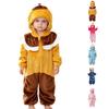 Tuta Calda in Flanella con Design Animale per Neonati e Bambini Piccoli