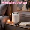 Mini Desktop Prullenbak met Deksel Afvalbak Organizer Slaapkamer Kantoor Bureau Opbergdoos Gemaakt Duurzaam Plastic Huishoudelijke Benodigdheden