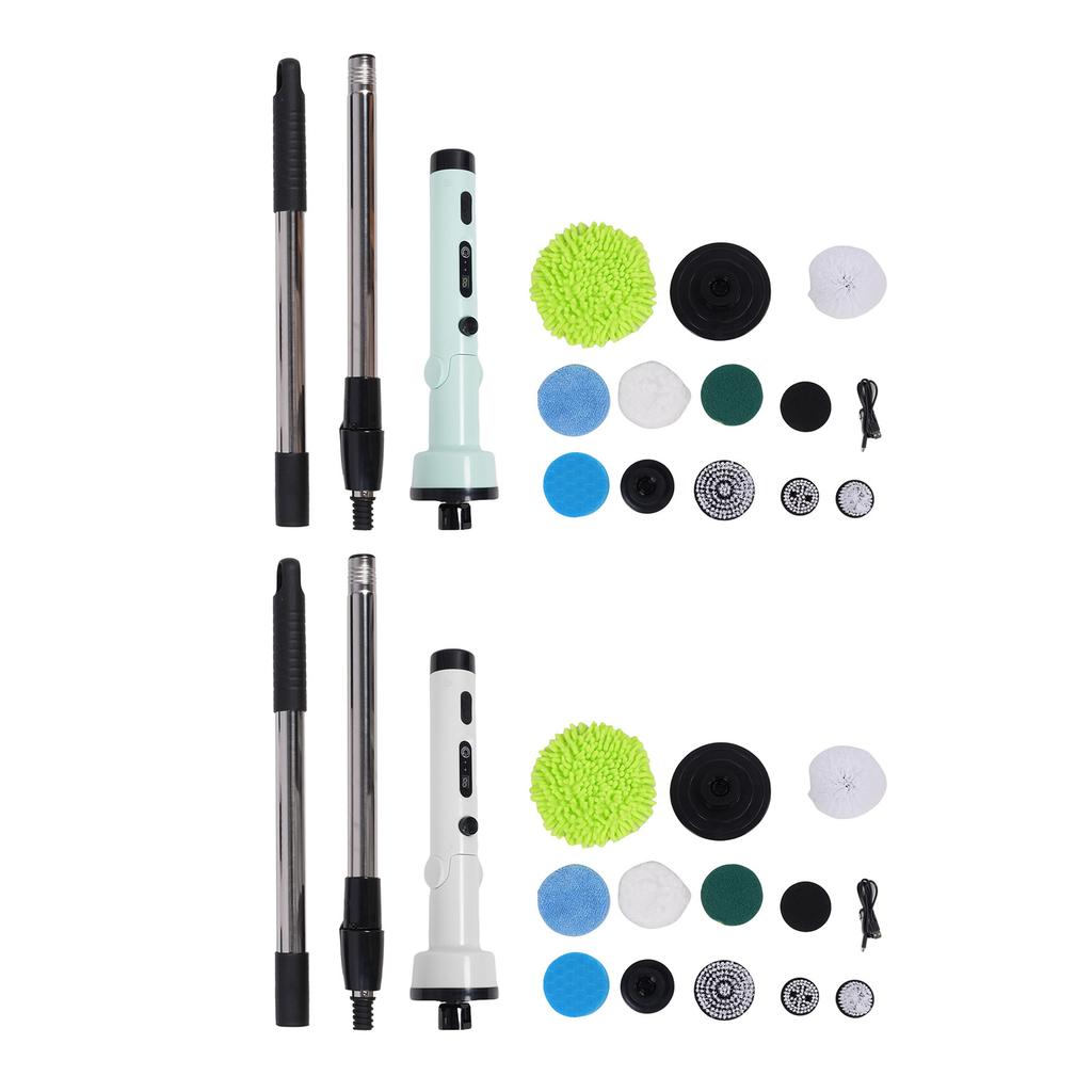Electric Cleaning Brush Water Proof Shower Scrubber Cordless Cleaning Brush with 9pcs Brush Head and