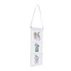 Hanging Storage Bag 3 Compartment Foldable Rhinestone Painting Pattern DIY Hanging Organizer for Door Wall