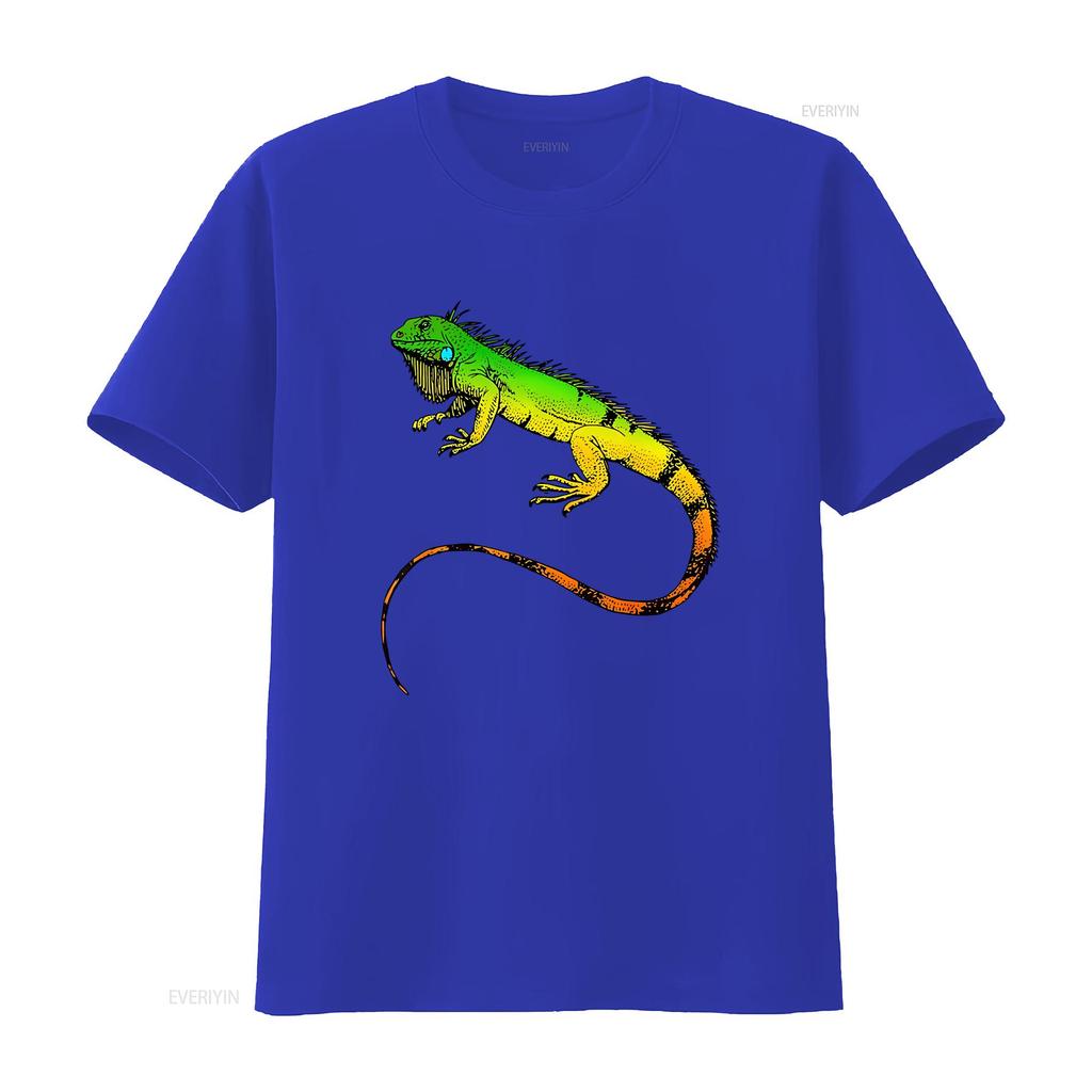 Iguana Lizard T Shirt Beautiful vintage Washed Breathable streetwear graphic Stylish Comfortable designer clothes Unisex