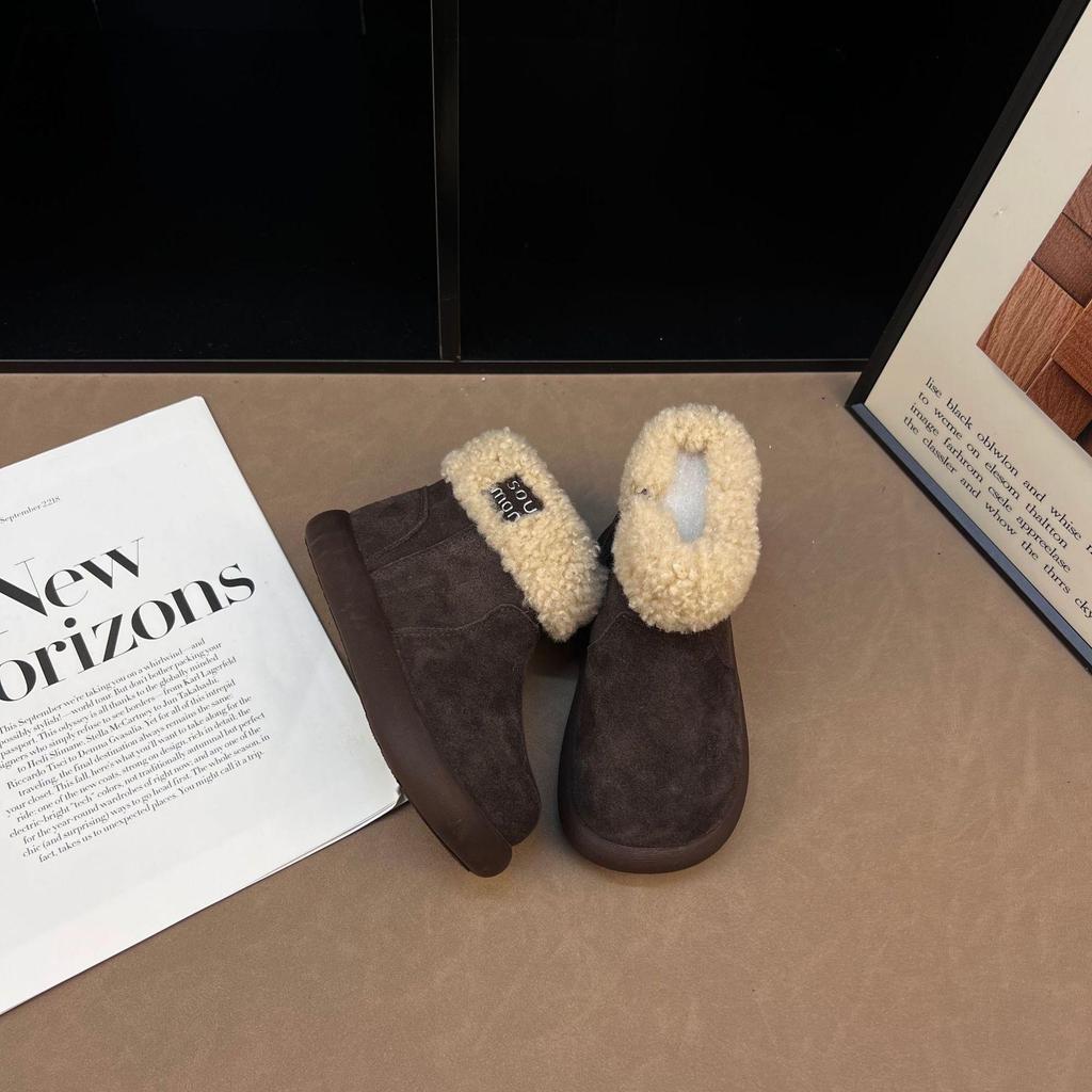 2025 Winter Girls' Velvet Lined Leather Martin Boots - Warm & Stylish Korean Fashion