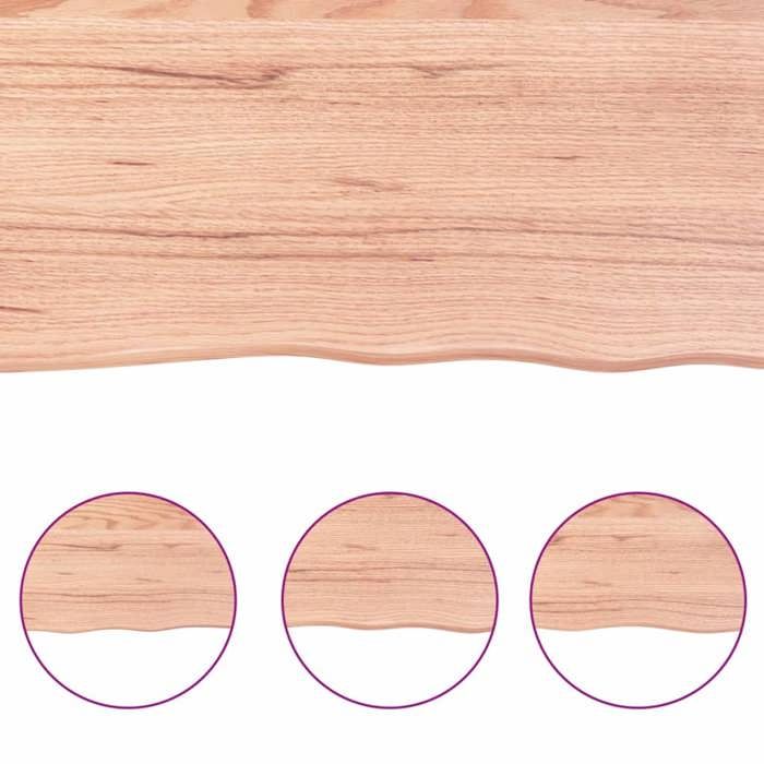 VidaXL Wall Shelf Light Brown 80x50x2 Cm Solid Oak Wood Treated 363668