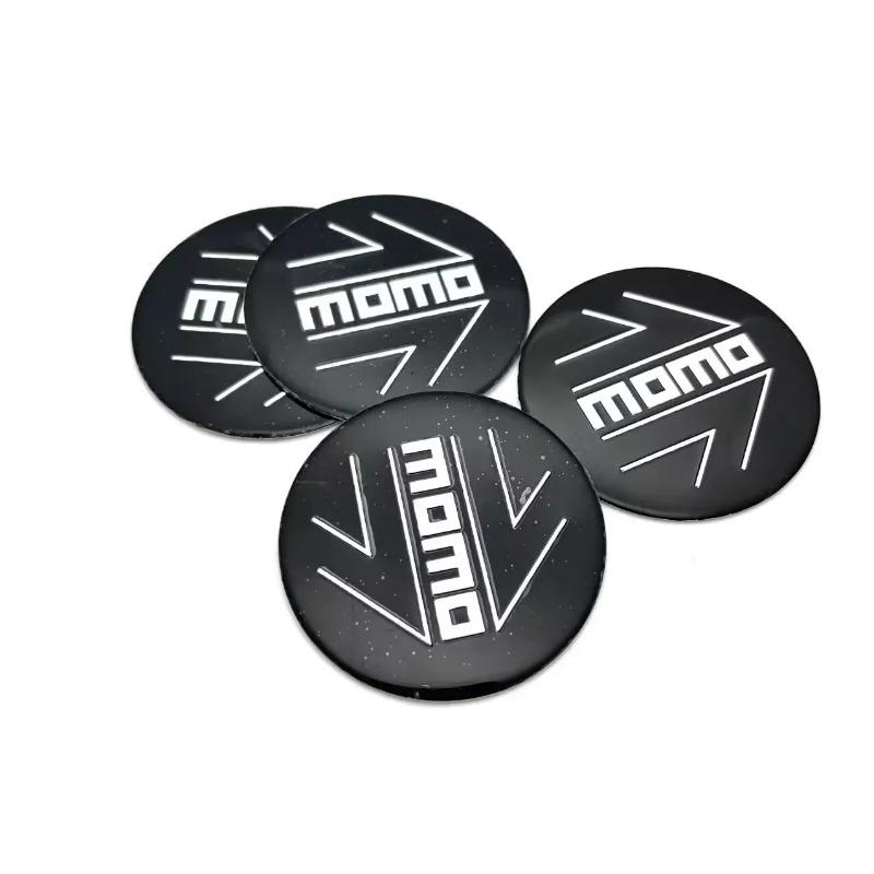 4 шт. 56 мм Эмблема MOMO Наклейки на центральные колпачки ступиц колес автомобиля Декаль 4pcs momo
