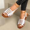 Fashion Women Sandals 2025 Woman Summer Hollow Out Roman Shoes Women's Gladiator Open Toe Beach Flats Ladies Footwear Plus Size 35-43