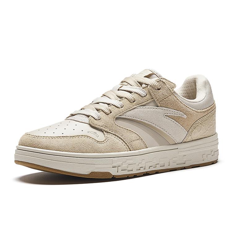 Anta Coconut Shell Comfortable Slip Resistant Cushioning Lightweight Low top Skateboard Shoes Men's White 912338053-2